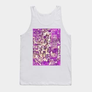 Violet Vintage NYC Stickers Tank Top